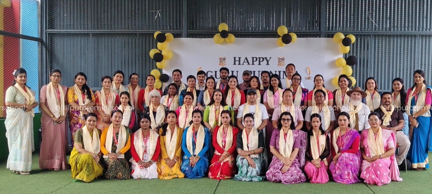 Lilliput Premier Elementary School educators and staff celebrating Guru Purnima